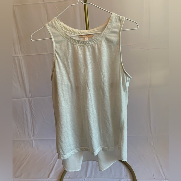 SKIES are Blue sleeveless white flowy top medium - Picture 1 of 5